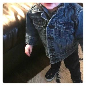Hard to find Baby Gap Jean Jacket with hood 12-18m